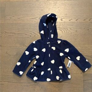 Old navy girls baby girl fleece hoodie 12-18M NWT